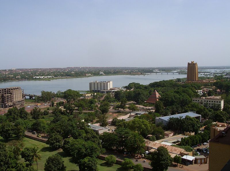 Bamako, Mali’s capital, with the Niger river and the King Fahd bridge in the background