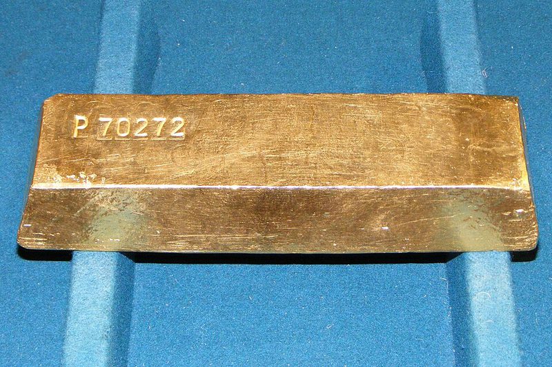 Un lingot d’or de 400 onces, du type échangé entre banques