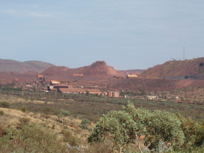 La mine de fer de Mount Whaleback, de BHP, à Newman en Australie-Occidentale